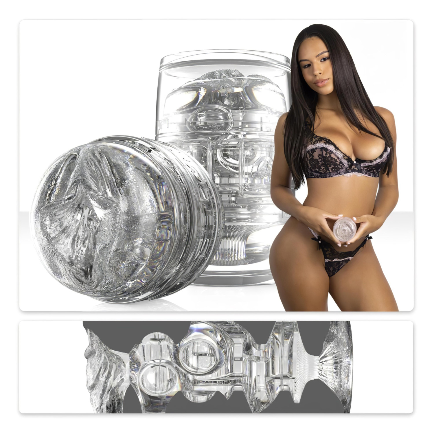 Fleshlight Quickshot Autumn Falls - utazó maszturbátor (átlátszó)
