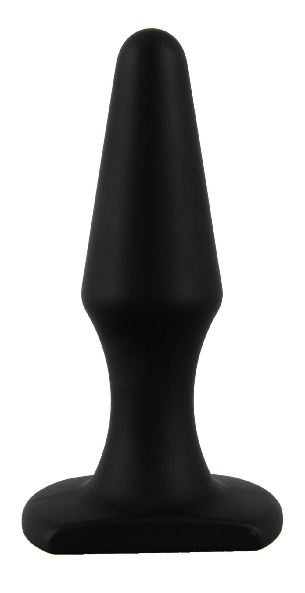 Analplug - szilikon anál dildó (fekete) - tasakban
