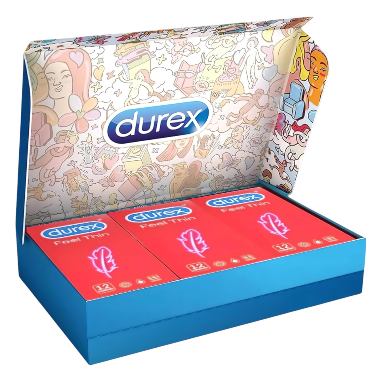 Durex Feel Thin - élethű érzés óvszer csomag (4 x 12db)