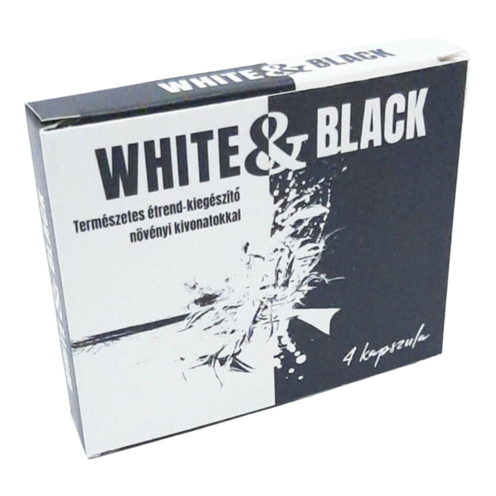 White & Black - erős, étrend kiegészítő férfiaknak (4db) White & Black - erős, étrend kiegészítő férfiaknak (4db)