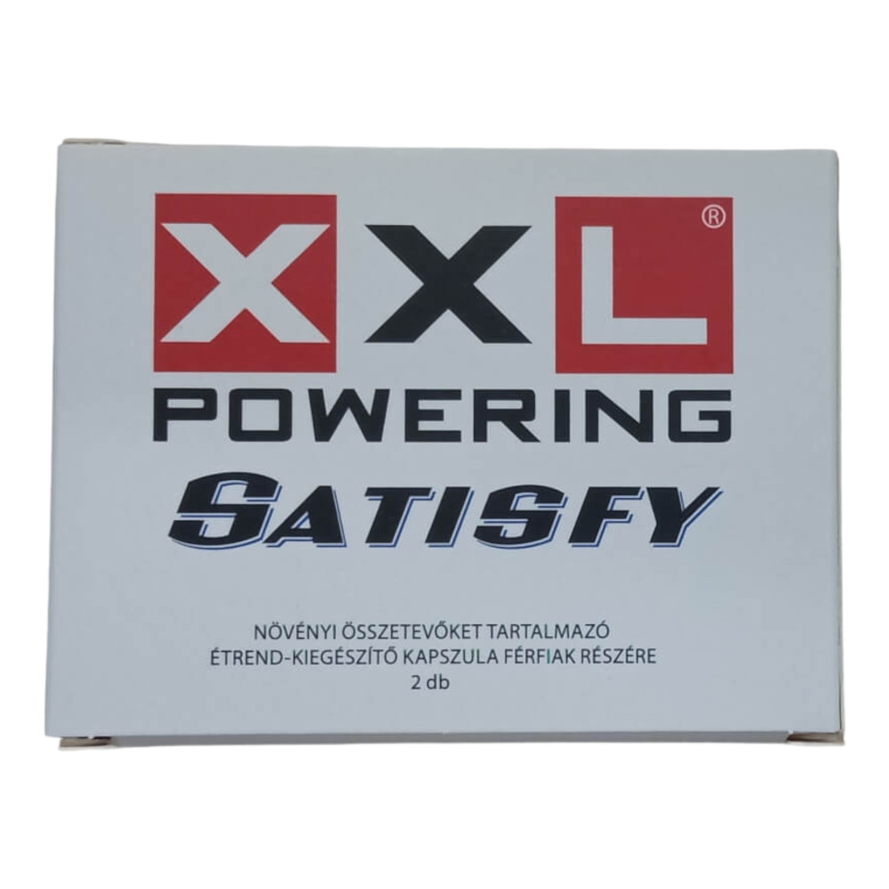 XXL powering Satisfy - erős, étrend-kiegészítő kapszula férfiaknak (2db)