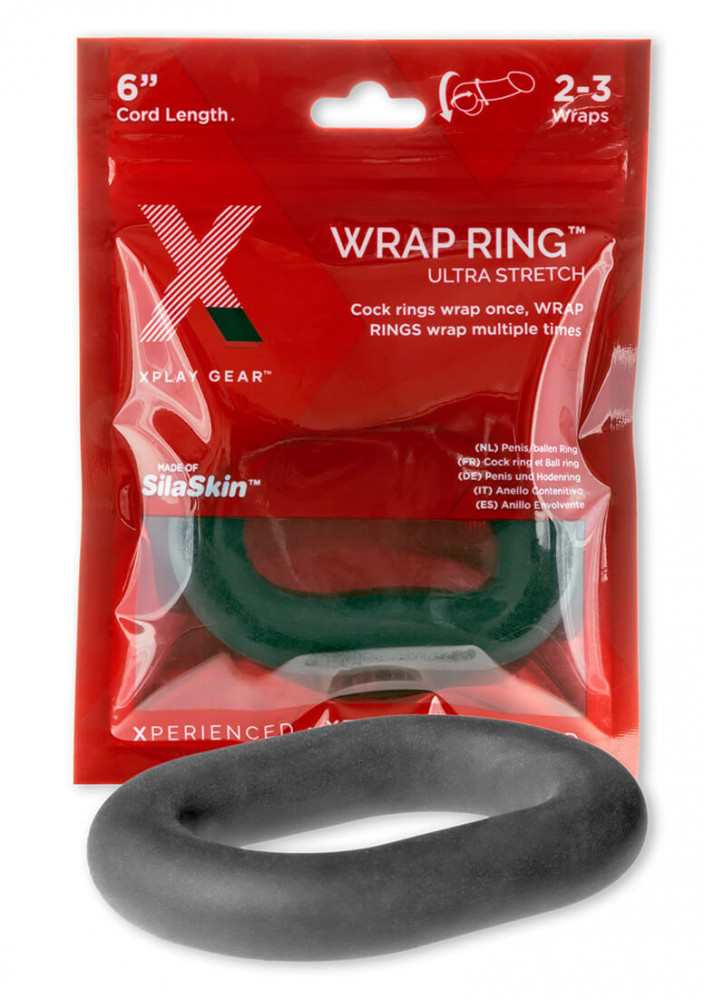 Perfect Fit Ultra Wrap 6 - vastag péniszgyűrű - fekete (15cm)