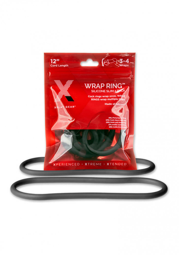 Perfect Fit Slim Wrap 12 - vékony péniszgyűrű - fekete (30cm)"