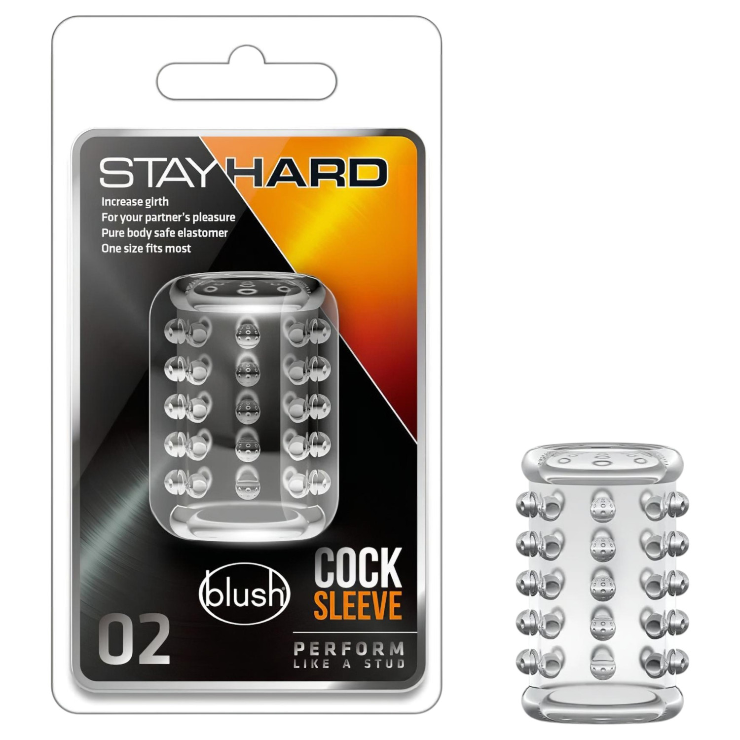 Stay Hard - pöttyös péniszmandzsetta (átlátszó)