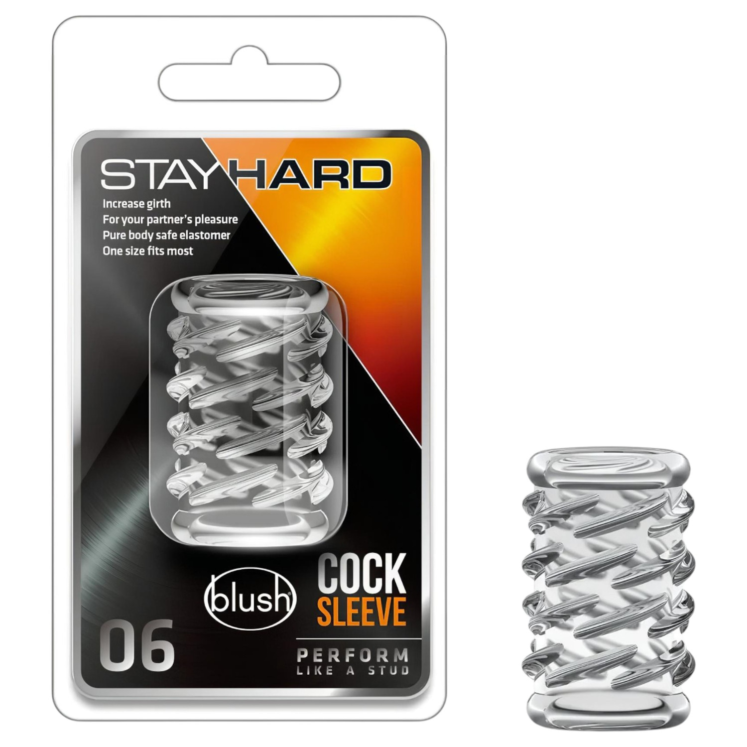 Stay Hard - mintás péniszmandzsetta (átlátszó)