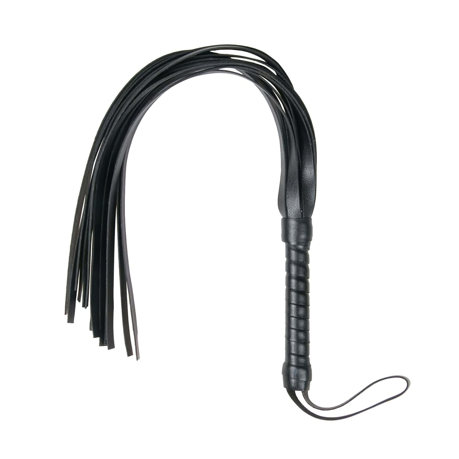 EasyToys Flogger - puha műbőr korbács (fekete)