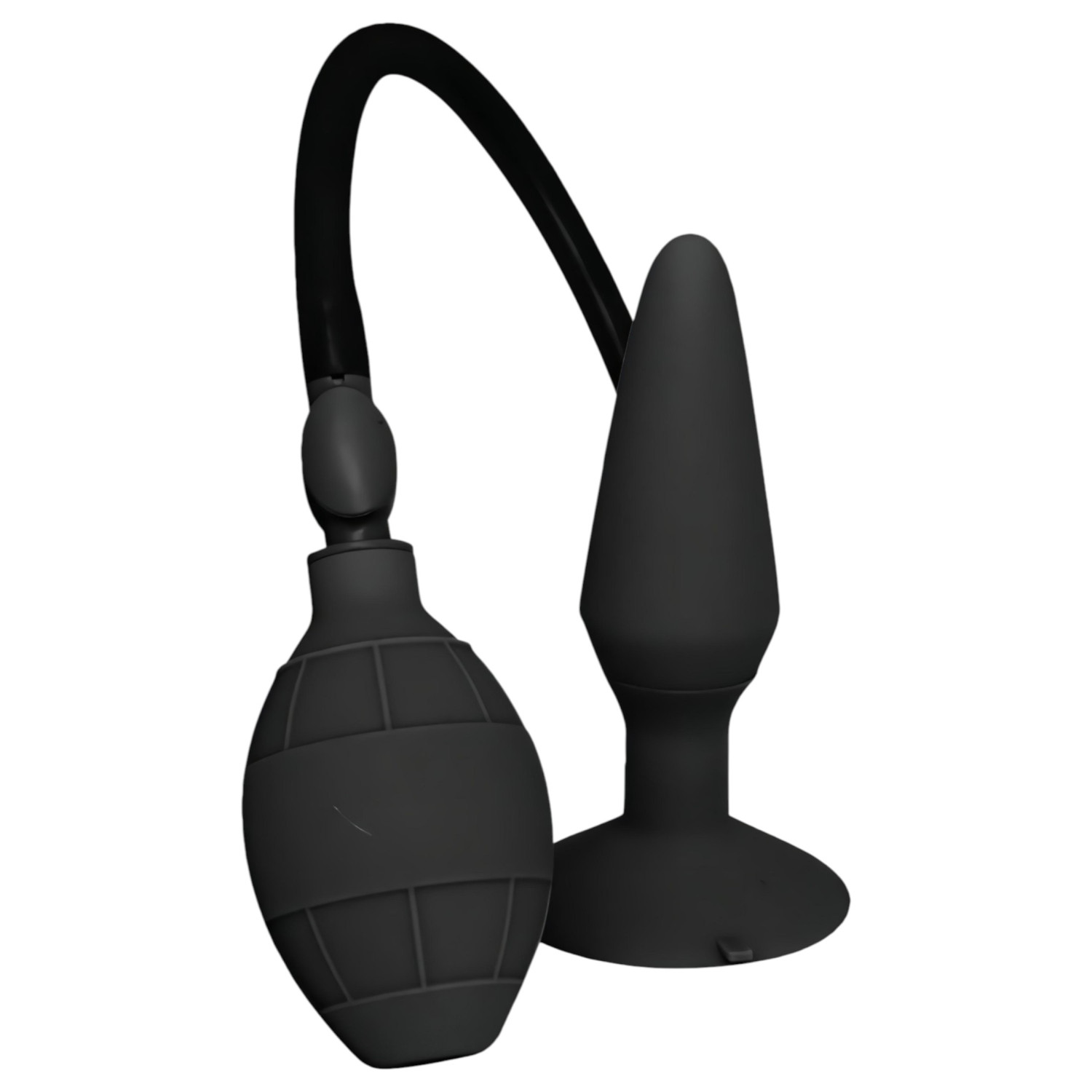 MenzStuff L - pumpálható anál plug (fekete, nagy)